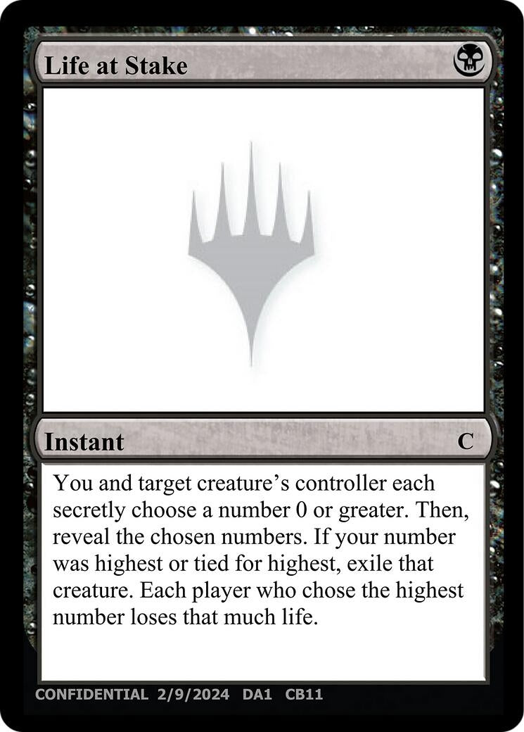 Image for Life at Stake (Un-Known Event Playtest Cards) - Magic: The Gathering