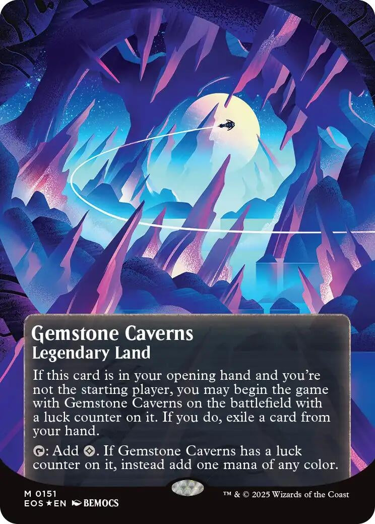 Image for Gemstone Caverns (0151) (Borderless) (Galaxy Foil) (151) (Edge of Eternities: Stellar Sights) - Magic: The Gathering