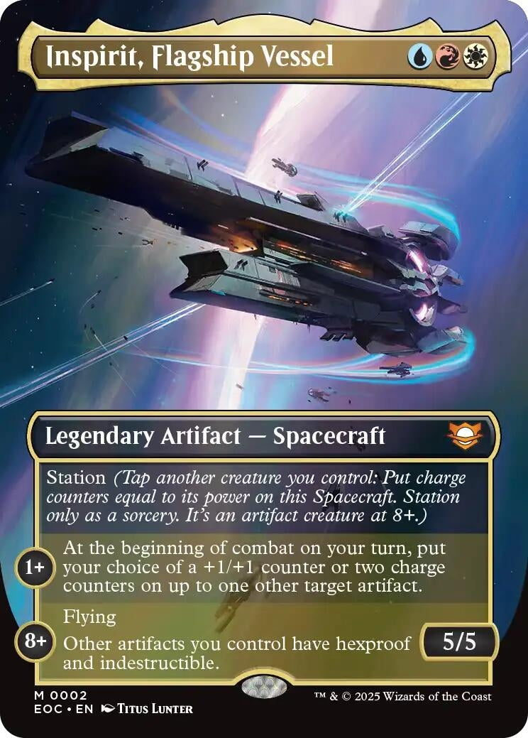 Image for Inspirit, Flagship Vessel (Borderless) (2) (Commander: Edge of Eternities) - Magic: The Gathering