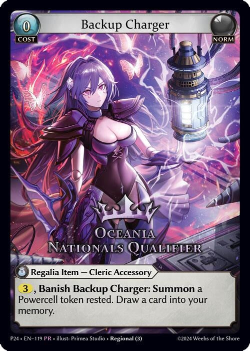Image for Backup Charger (Oceania Nationals Qualifier) (119) (Region Exclusive Promotional Cards) - Grand Archive TCG