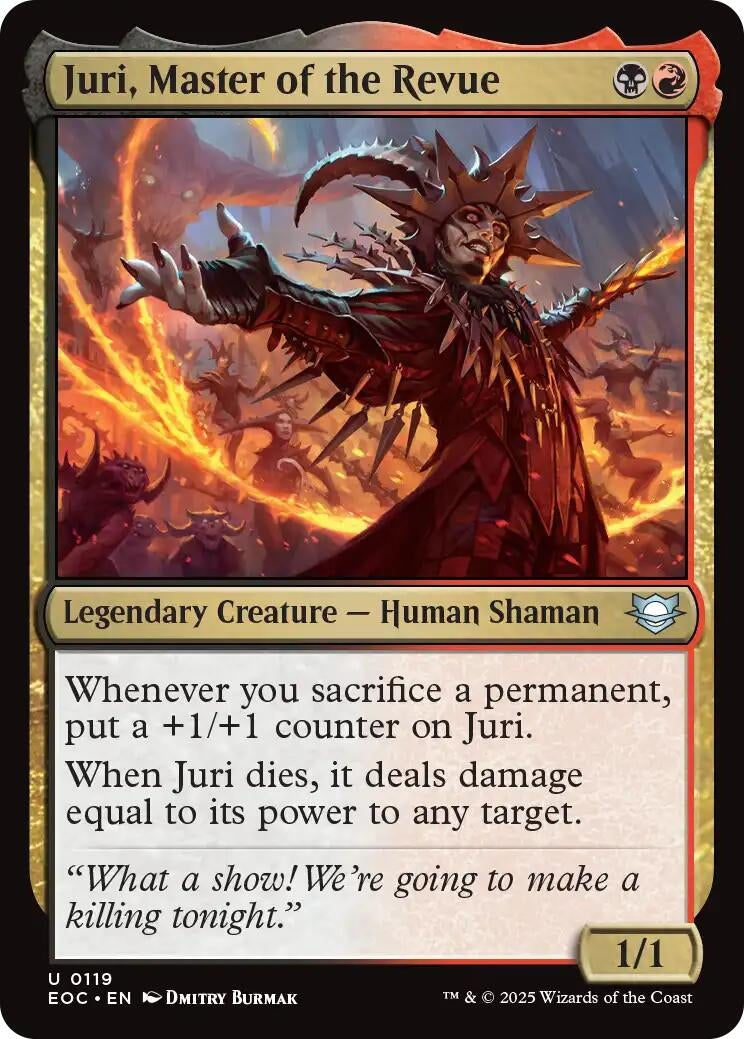 Image for Juri, Master of the Revue (119) (Commander: Edge of Eternities) - Magic: The Gathering