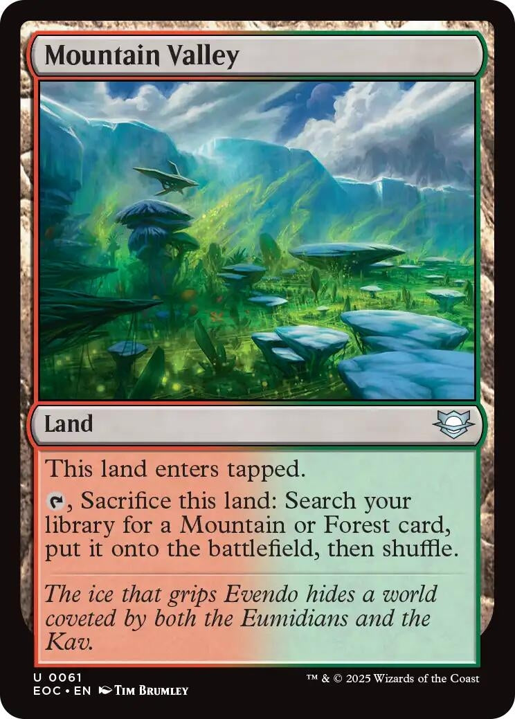 Image for Mountain Valley (61) (Commander: Edge of Eternities) - Magic: The Gathering