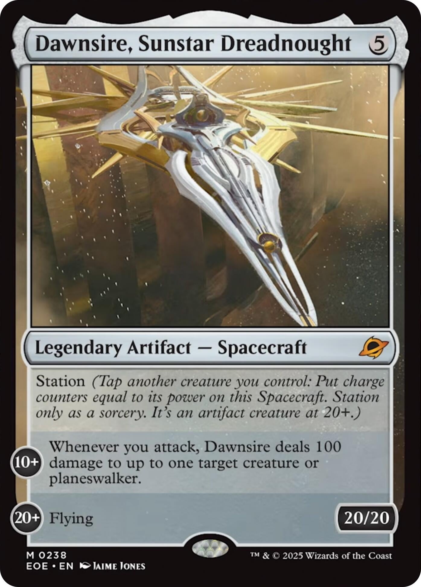 Image for Dawnsire, Sunstar Dreadnought (238) (Edge of Eternities) - Magic: The Gathering