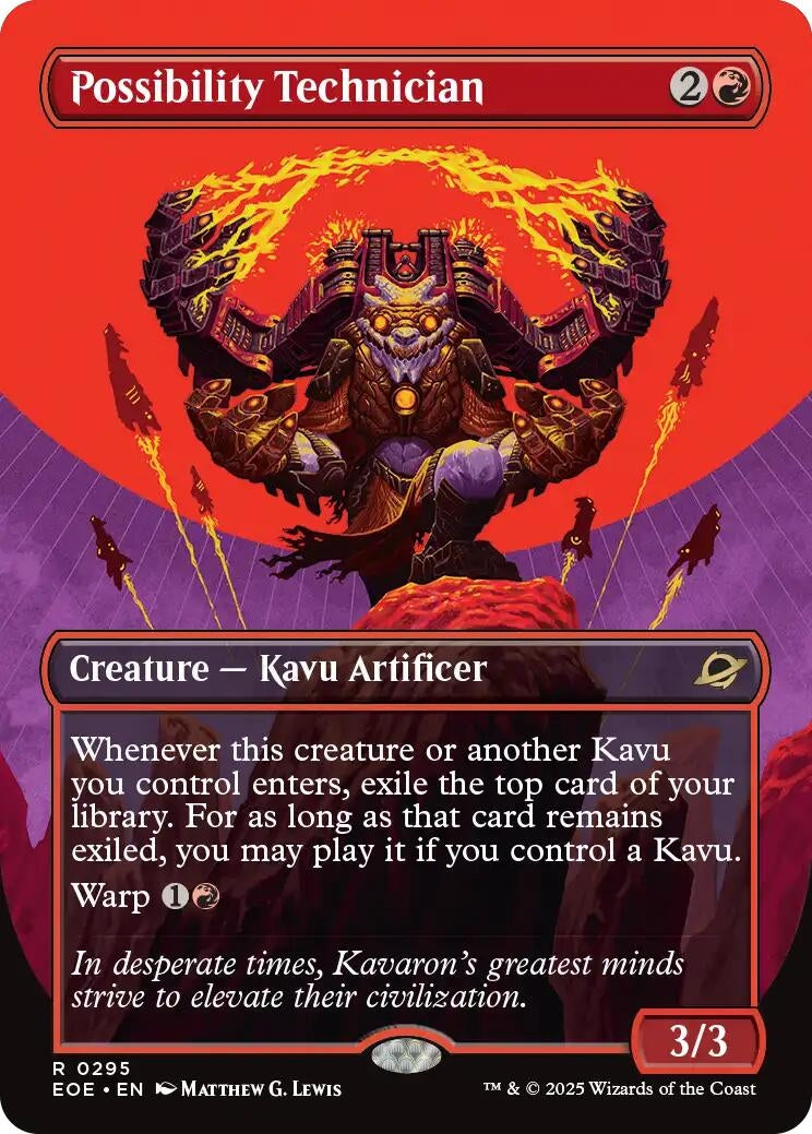 Image for Possibility Technician (Borderless) (295) (Edge of Eternities) - Magic: The Gathering