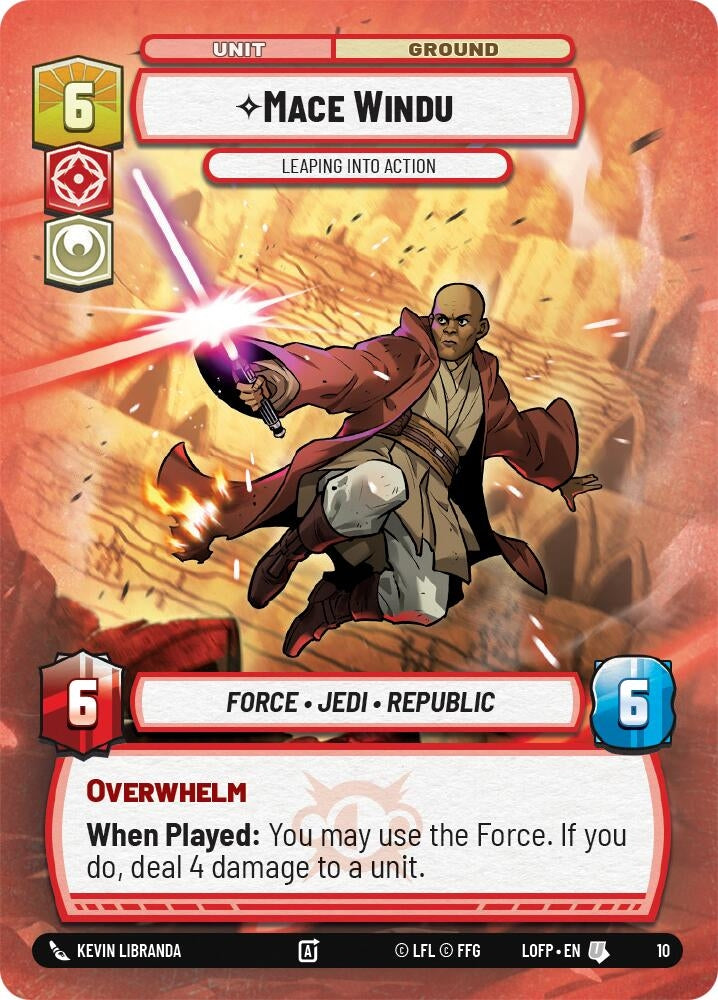 Image for Mace Windu - Leaping into Action (10) (Legends of the Force - Weekly Play Promos) - Star Wars: Unlimited