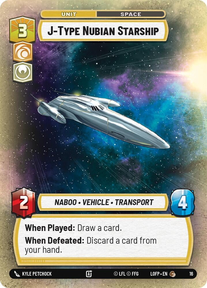 Image for J-Type Nubian Starship (16) (Legends of the Force - Weekly Play Promos) - Star Wars: Unlimited