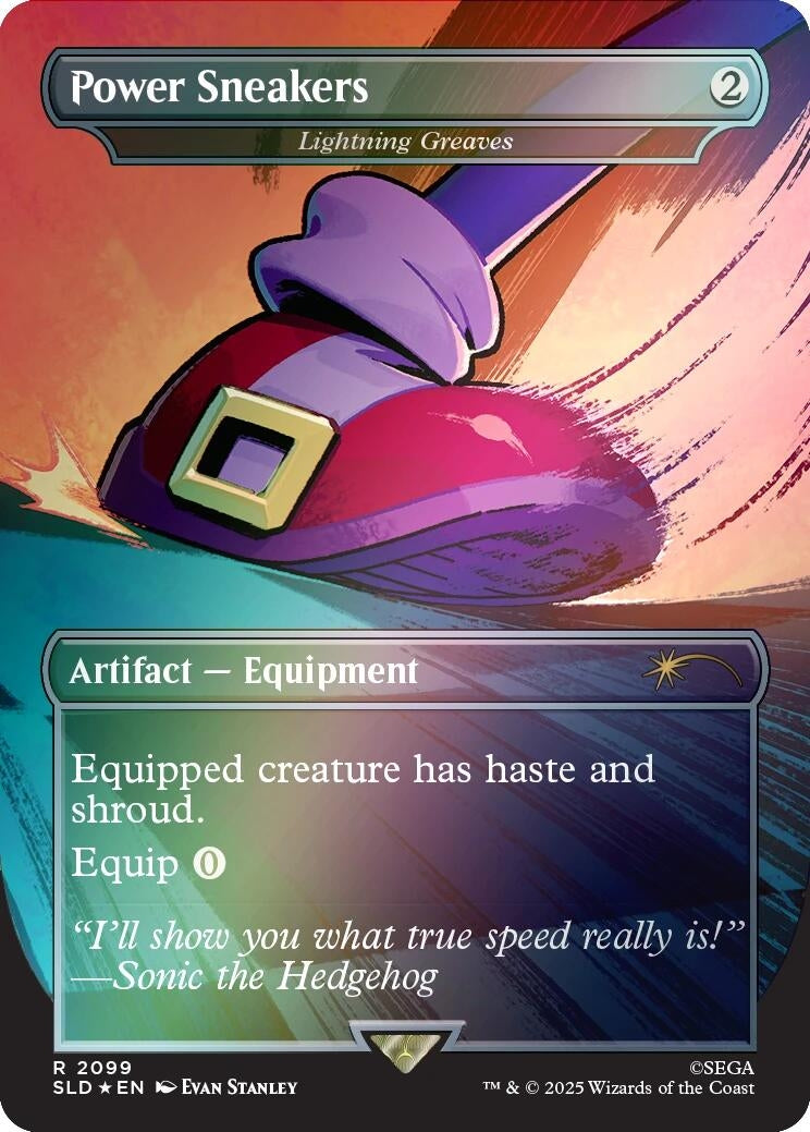 Image for Power Sneakers - Lightning Greaves (Rainbow Foil) (2099) (Secret Lair Drop Series) - Magic: The Gathering