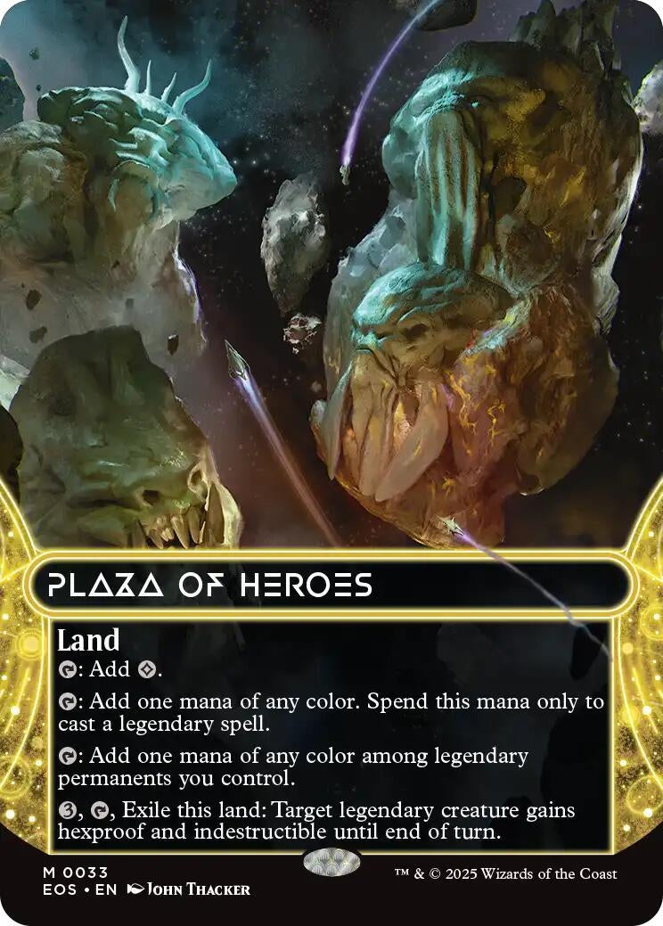 Image for Plaza of Heroes (0033) (Borderless) (33) (Edge of Eternities: Stellar Sights) - Magic: The Gathering