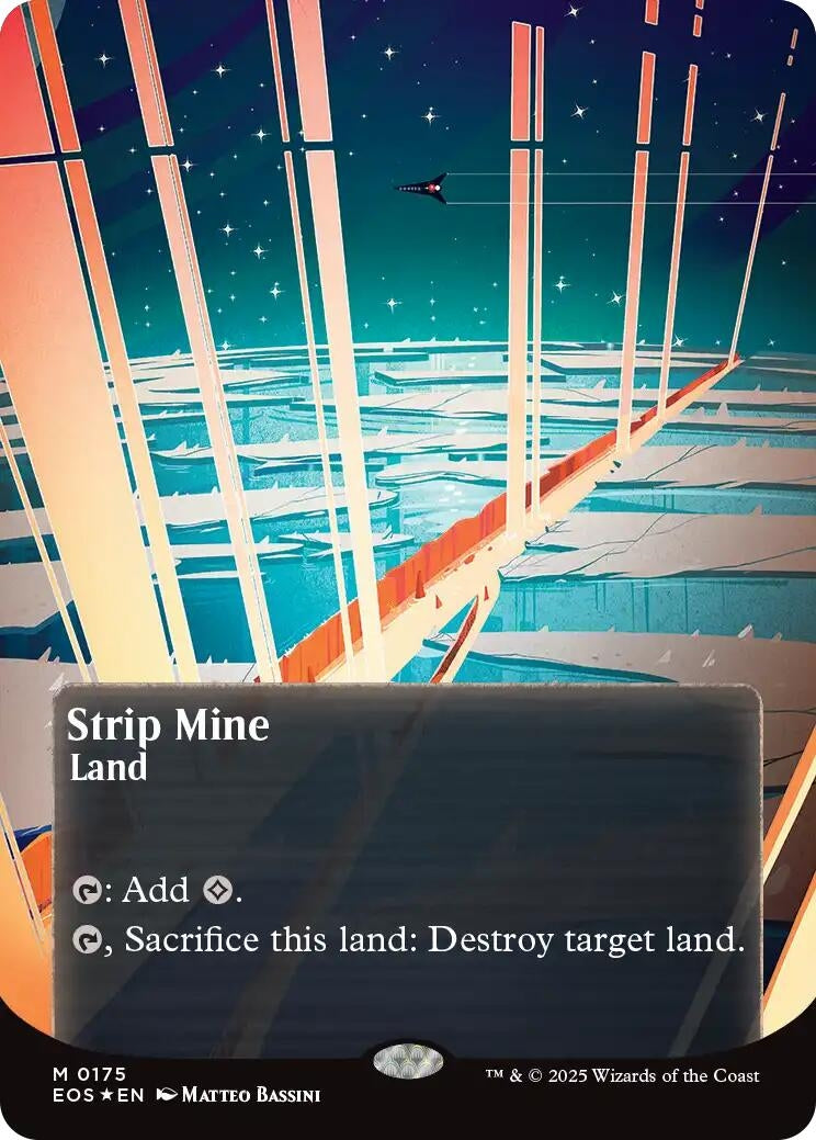 Image for Strip Mine (0175) (Borderless) (Galaxy Foil) (175) (Edge of Eternities: Stellar Sights) - Magic: The Gathering
