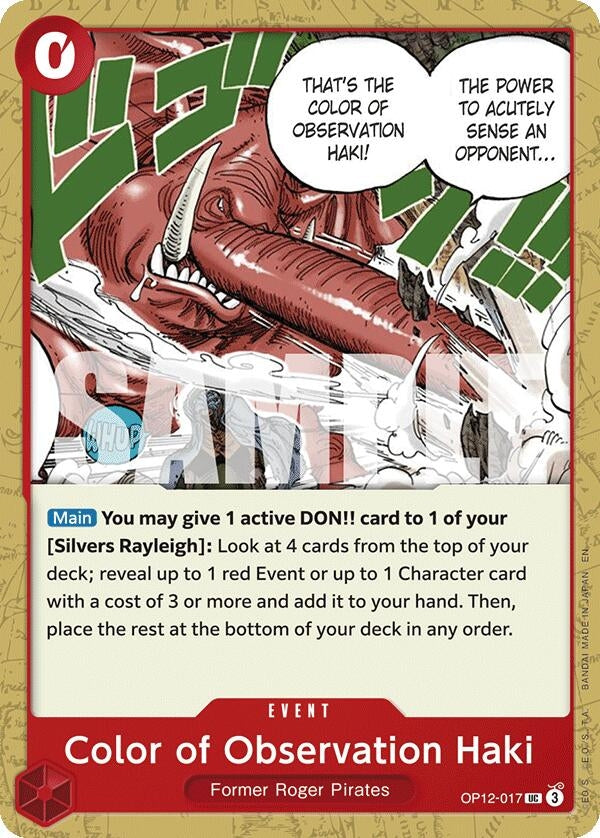 Color of Observation Haki (OP12-017) (Legacy of the Master)