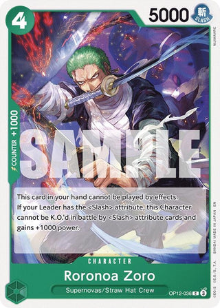Roronoa Zoro (036) (OP12-036) (Legacy of the Master)