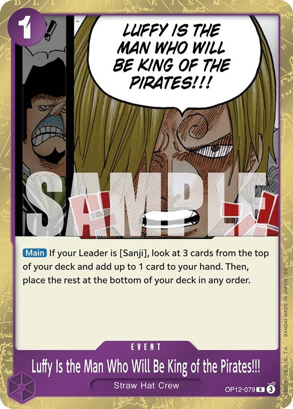 Luffy Is the Man Who Will Be King of the Pirates!!! (OP12-079) (Legacy of the Master)