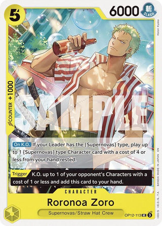Roronoa Zoro (113) (OP12-113) (Legacy of the Master)
