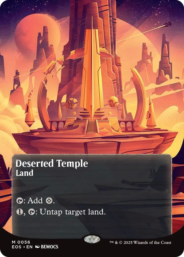 Image for Deserted Temple (0056) (Borderless) (56) (Edge of Eternities: Stellar Sights) - Magic: The Gathering