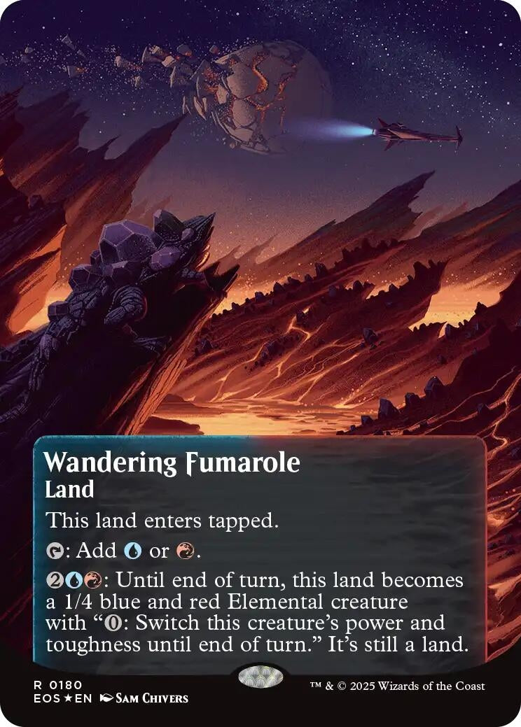 Image for Wandering Fumarole (0180) (Borderless) (Galaxy Foil) (180) (Edge of Eternities: Stellar Sights) - Magic: The Gathering