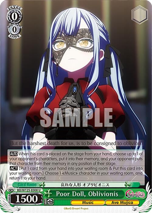 Image for Poor Doll, Oblivionis (BD/W125-E008 U) (MyGO!!!!! x Ave Mujica) - Weiss Schwarz