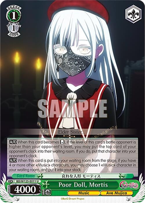 Image for Poor Doll, Mortis (BD/W125-E011 U) (MyGO!!!!! x Ave Mujica) - Weiss Schwarz