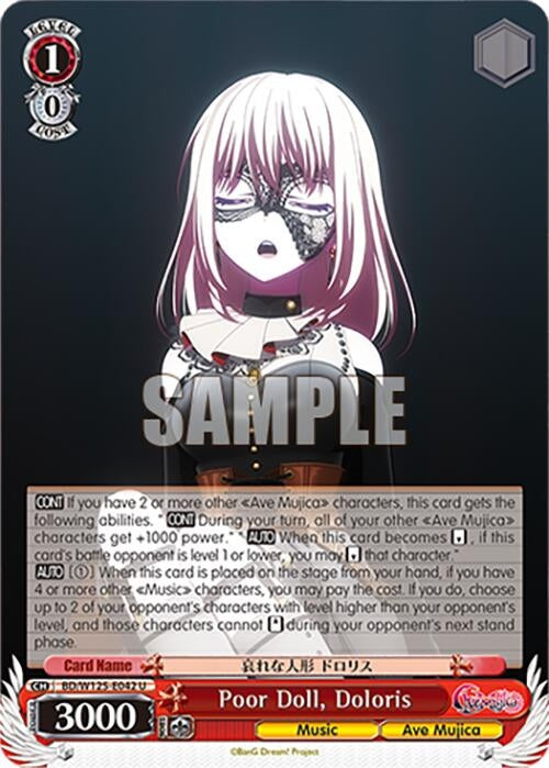Image for Poor Doll, Doloris (BD/W125-E042 U) (MyGO!!!!! x Ave Mujica) - Weiss Schwarz