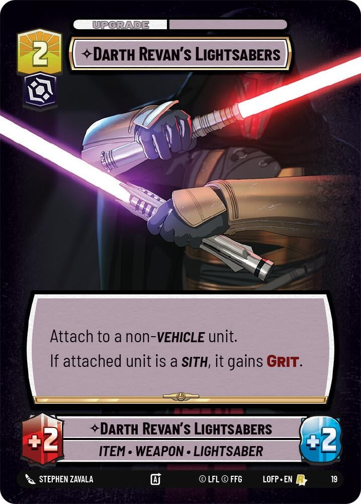 Image for Darth Revan's Lightsabers (19) (Organized Play Promos) - Star Wars: Unlimited