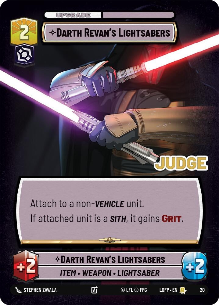Image for Darth Revan's Lightsabers (20) (Judge Promos) - Star Wars: Unlimited