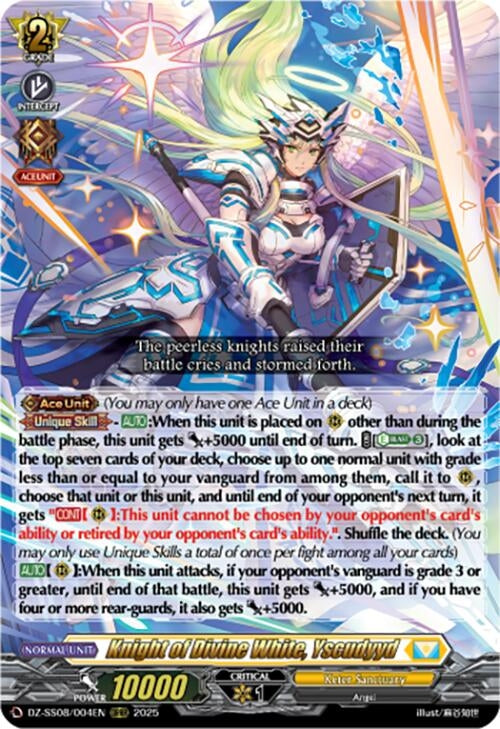 Image for Knight of Divine White, Yscudyyd (DZ-SS08/004EN) (DZ-SS08: Festival Booster 2025) - Cardfight Vanguard