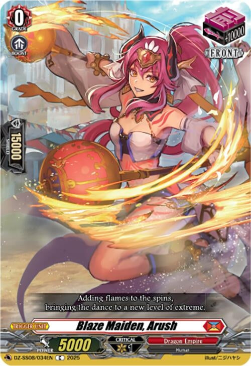 Image for Blaze Maiden, Arush (DZ-SS08/034EN) (DZ-SS08: Festival Booster 2025) - Cardfight Vanguard