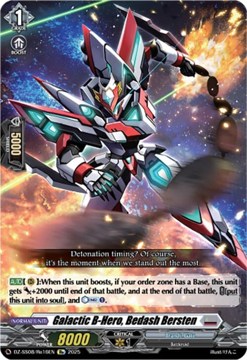 Image for Galactic B-Hero, Bedash Bersten (DZ-SS08/Re16EN) (DZ-SS08: Festival Booster 2025) - Cardfight Vanguard