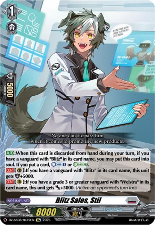 Image for Blitz Sales, Stil (DZ-SS08/Re19EN) (DZ-SS08: Festival Booster 2025) - Cardfight Vanguard