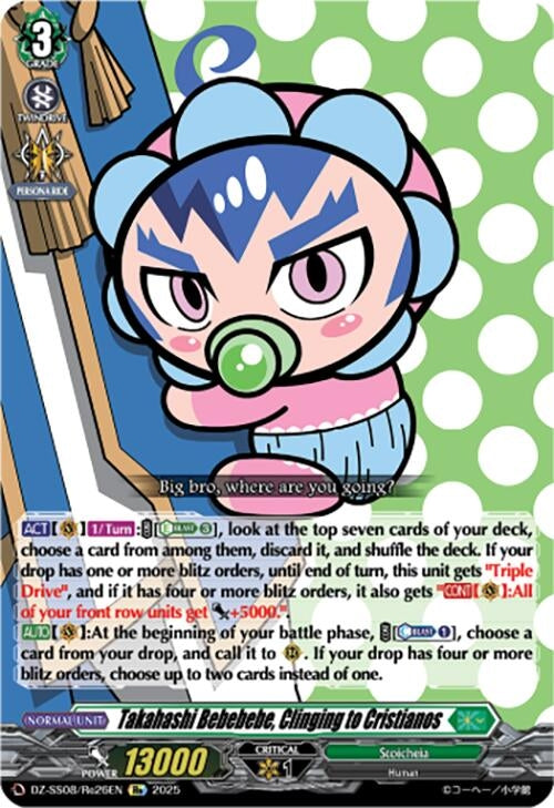 Image for Takahashi Bebebebe, Clinging to Cristianos (DZ-SS08/Re26EN) (DZ-SS08: Festival Booster 2025) - Cardfight Vanguard
