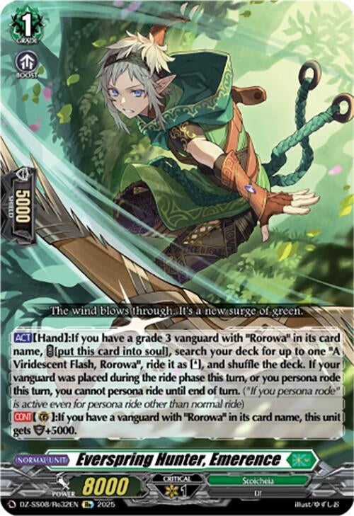 Image for Everspring Hunter, Emerence (DZ-SS08/Re32EN) (DZ-SS08: Festival Booster 2025) - Cardfight Vanguard
