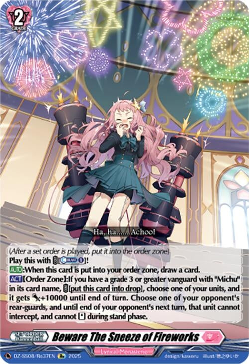 Image for Beware The Sneeze of Fireworks (DZ-SS08/Re37EN) (DZ-SS08: Festival Booster 2025) - Cardfight Vanguard