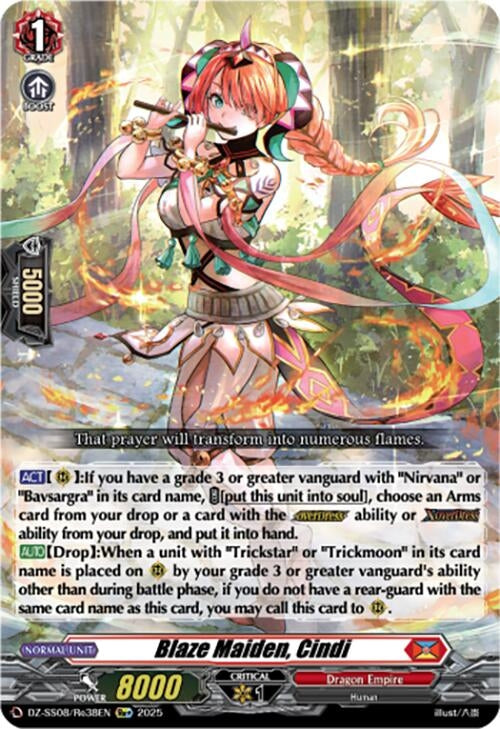 Image for Blaze Maiden, Cindi (Re+) (DZ-SS08/Re38EN) (DZ-SS08: Festival Booster 2025) - Cardfight Vanguard