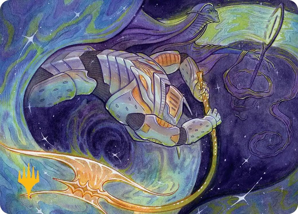 Image for Seam Rip Art Card (Gold-Stamped Planeswalker Symbol) (6) (Art Series: Edge of Eternities) - Magic: The Gathering