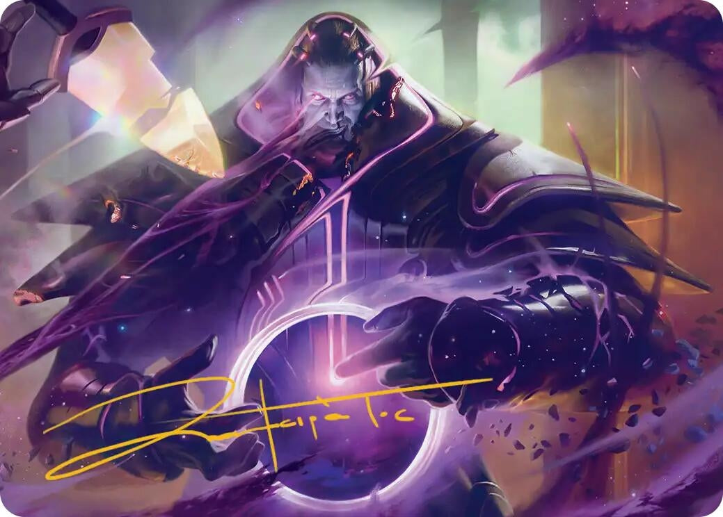 Image for Embrace Oblivion Art Card (Gold-Stamped Signature) (13) (Art Series: Edge of Eternities) - Magic: The Gathering