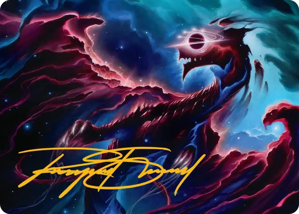 Image for Nova Hellkite Art Card (18/54) (Gold-Stamped Signature) (18) (Art Series: Edge of Eternities) - Magic: The Gathering