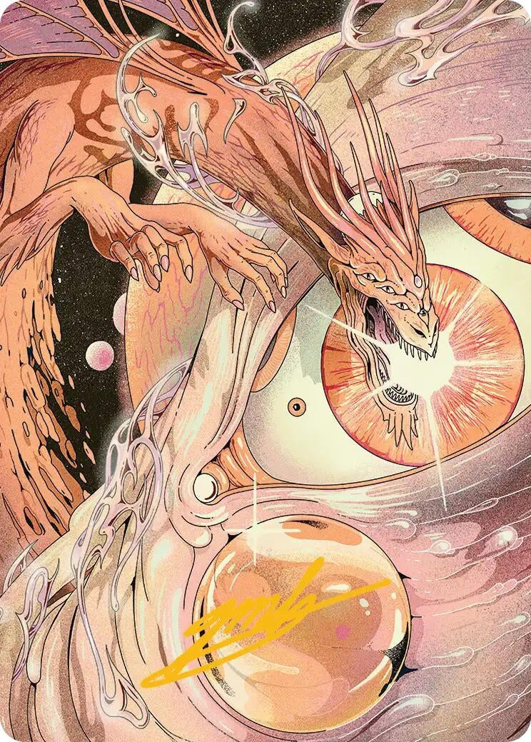 Image for Nova Hellkite Art Card (40/54) (Gold-Stamped Signature) (40) (Art Series: Edge of Eternities) - Magic: The Gathering