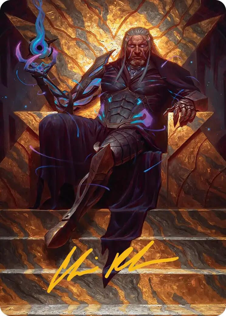 Image for Tezzeret, Cruel Captain Art Card (1/54) (Gold-Stamped Signature) (1) (Art Series: Edge of Eternities) - Magic: The Gathering