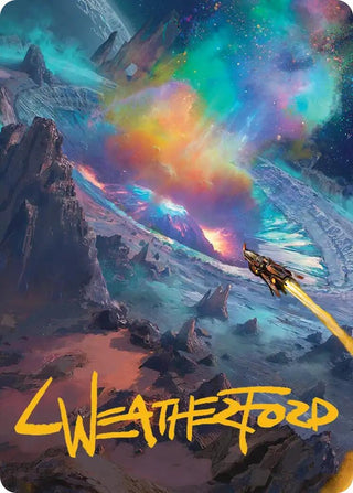 Image for Meteor Crater Art Card (Gold-Stamped Signature) (45) (Art Series: Edge of Eternities) - Magic: The Gathering