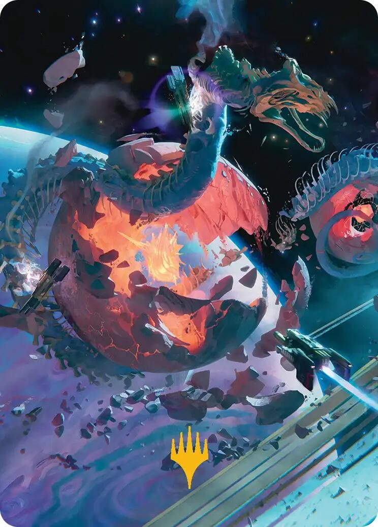 Image for Scavenger Grounds Art Card (47/54) (Gold-Stamped Planeswalker Symbol) (47) (Art Series: Edge of Eternities) - Magic: The Gathering