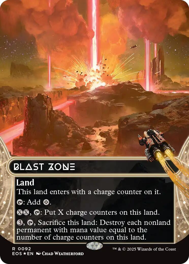 Image for Blast Zone (0092) (Borderless) (Galaxy Foil) (92) (Edge of Eternities: Stellar Sights) - Magic: The Gathering