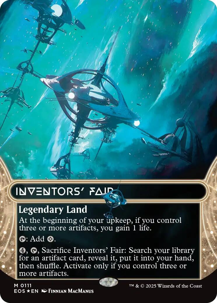 Image for Inventors' Fair (0111) (Borderless) (Galaxy Foil) (111) (Edge of Eternities: Stellar Sights) - Magic: The Gathering