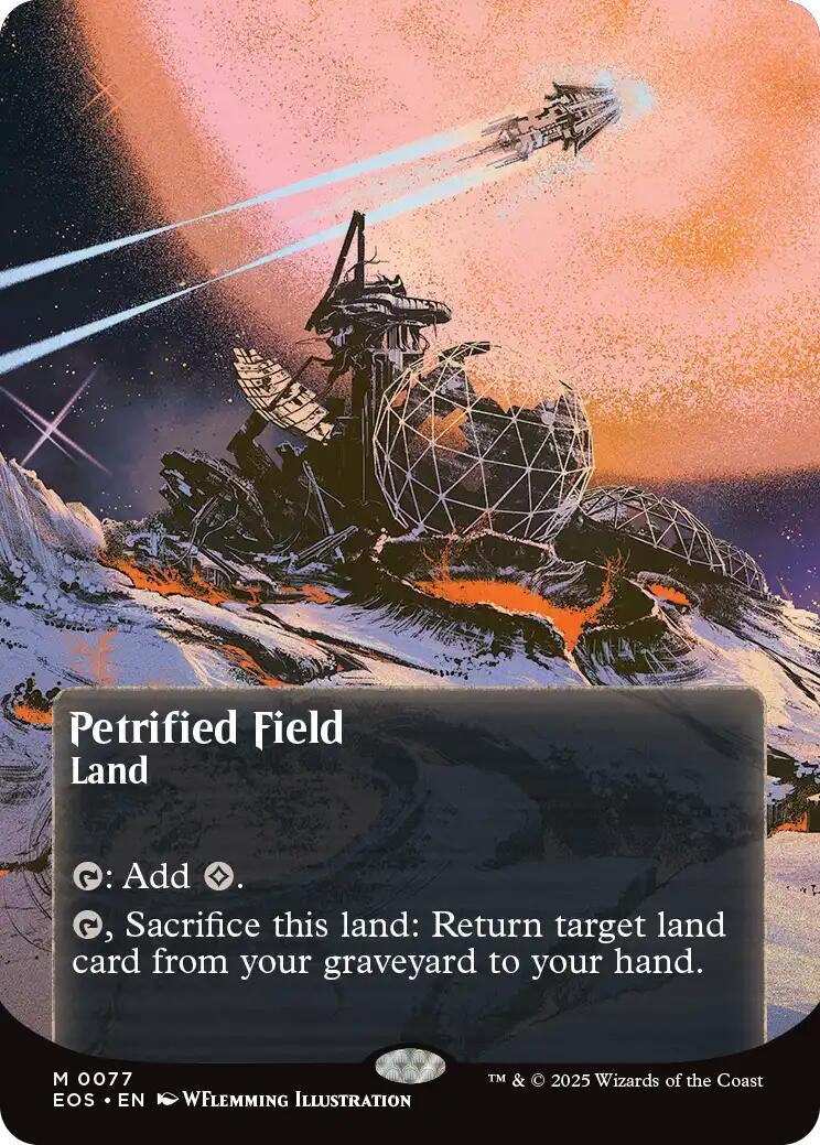 Image for Petrified Field (0077) (Borderless) (77) (Edge of Eternities: Stellar Sights) - Magic: The Gathering