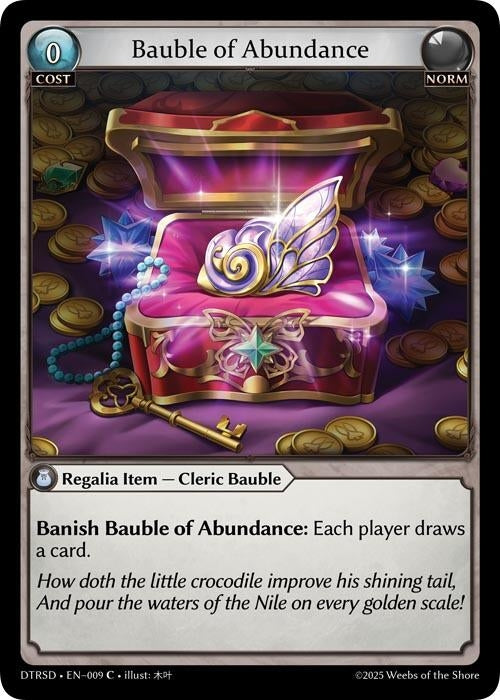Image for Bauble of Abundance (9) (Distorted Reflections Starter Decks) - Grand Archive TCG