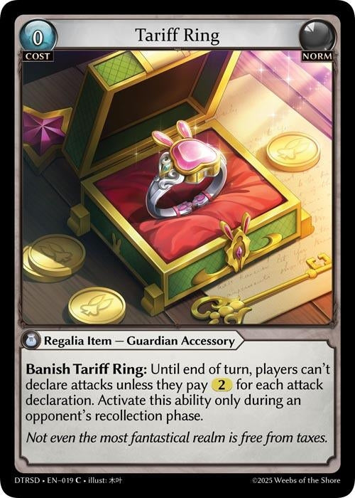 Image for Tariff Ring (19) (Distorted Reflections Starter Decks) - Grand Archive TCG