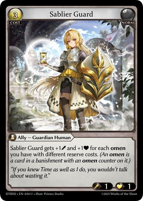 Image for Sablier Guard (34) (Distorted Reflections Starter Decks) - Grand Archive TCG