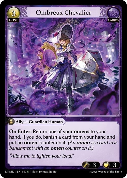 Image for Ombreux Chevalier (57) (Distorted Reflections Starter Decks) - Grand Archive TCG