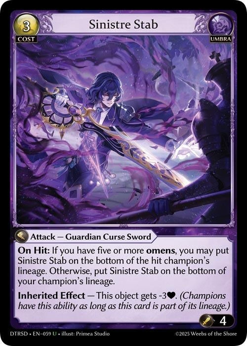 Image for Sinistre Stab (59) (Distorted Reflections Starter Decks) - Grand Archive TCG