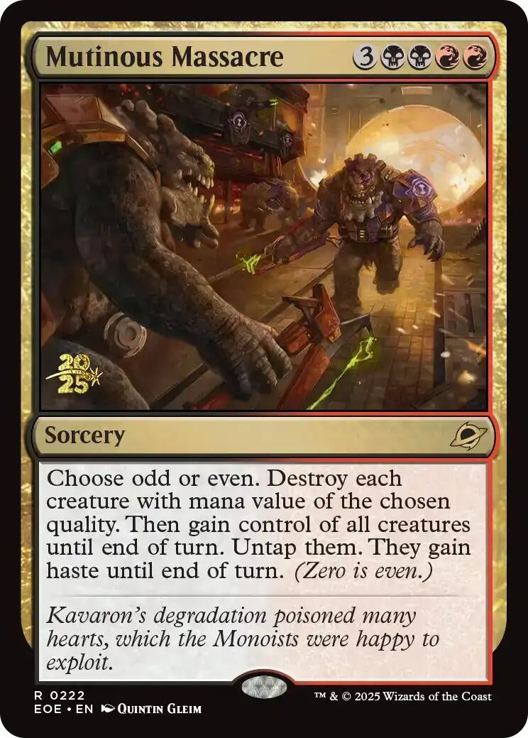 Image for Mutinous Massacre (222) (Prerelease Cards) - Magic: The Gathering