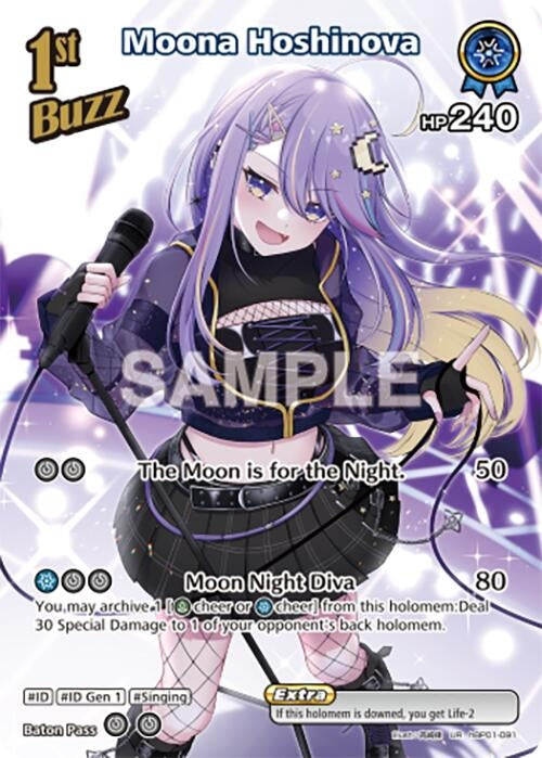 Image for Moona Hoshinova (UR) (hBP01-091) (Blooming Radiance) - hololive OFFICIAL CARD GAME