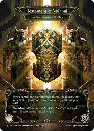 Image for Testament of Valahai (Marvel) (MPG004) (Mastery Pack Guardian) - Flesh and Blood TCG